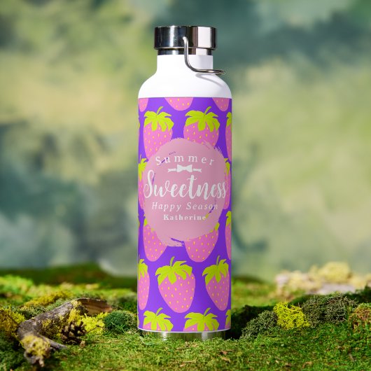 Erdbeere Lila Trinkflasche (Außenbereich)