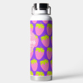 Erdbeere Lila Trinkflasche (Rückseite)