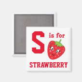 Erdbeere Magnet (Vorderseite/Rückseite)