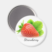 Erdbeere Magnet (Vorderseite/Rückseite)