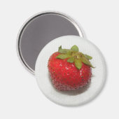 Erdbeere Magnet (Vorderseite/Rückseite)