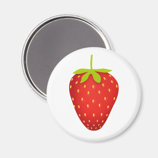 Erdbeere Magnet (Vorderseite/Rückseite)