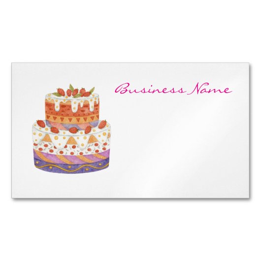 Erdbeere Magnetische Visitenkarte (Vorderseite)