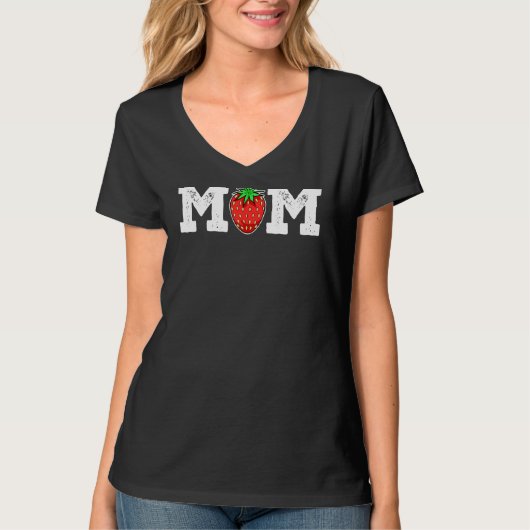 Erdbeere Mama Frucht Fruchtiger Muttertag Berr T-Shirt (Vorderseite)