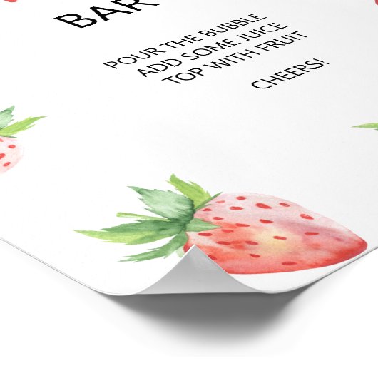 Erdbeere \ Mama-osa-Bar Poster (Ecke)