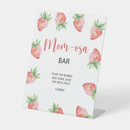 Erdbeere \ Mama-osa-Bar Sockelschild (Vorderseite)