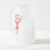 Erdbeere Mattglas Bierglas (Vorderseite Links)