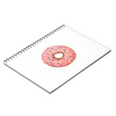 Erdbeere Mattierte Doughnut mit Sprinklen Notizblock (Linke Seite)