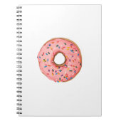 Erdbeere Mattierte Doughnut mit Sprinklen Notizblock (Vorderseite)