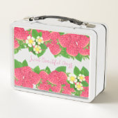 Erdbeere Metall Brotdose (Rückseite)