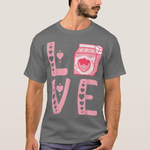 Erdbeere Milch Retro 90er Jahre Erdbeere Shake Pin T-Shirt