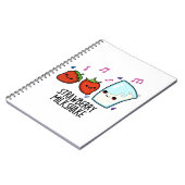 Erdbeere Milch Shake Funny Food Puff Notizblock (Linke Seite)