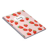 Erdbeere Milkshake Erdbeeren Individuelle Name Notizblock (Rechte Seite)