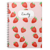 Erdbeere Milkshake Erdbeeren Individuelle Name Notizblock (Vorderseite)