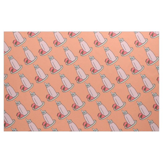 Erdbeere Milkshake Retrosa Stoff (Fat Quarter (45,7 x 55,9 cm))