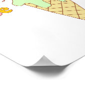 Erdbeere Minze Eiscreme Poster (Ecke)