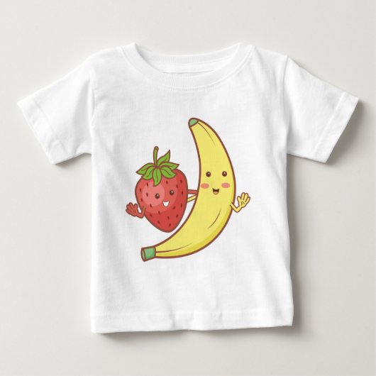 Erdbeere mit Baby T-shirt (Vorderseite)