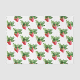 Erdbeere mit grünem Leaf Seidenpapier