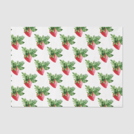 Erdbeere mit grünem Leaf Seidenpapier (Vorderseite)