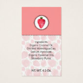 Erdbeere mit hausgemachtem Bath & Body Label | Ges (Rückseite)