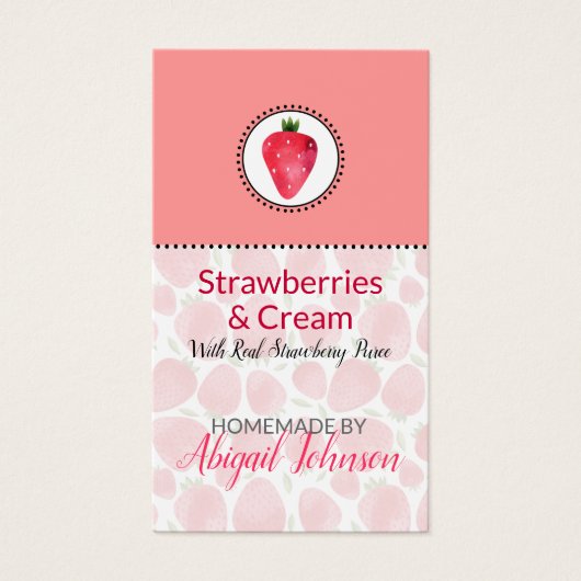 Erdbeere mit hausgemachtem Bath & Body Label | Ges (Vorderseite)