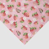 Erdbeere mit Schmetterling Seidenpapier (Ausschnitt)