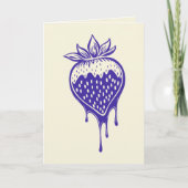 Erdbeere mit Schokolade Feiertagskarte (Vorderseite)