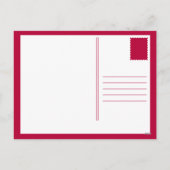 Erdbeere mit Schokolade Feiertagspostkarte (Rückseite)