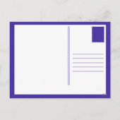 Erdbeere mit Schokolade Feiertagspostkarte (Rückseite)