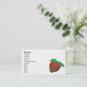 Erdbeere, mit Schokolade überzogen Visitenkarte (Stehend Vorderseite)