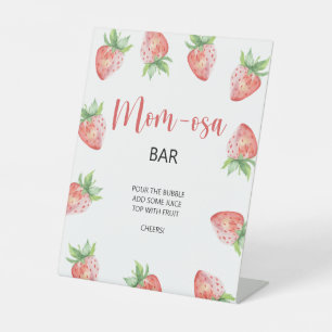 Erdbeere Mom-osa-Riegel Sockelschild