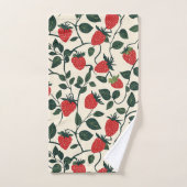 Erdbeere-Muster Badhandtuch Set (Handtuch)