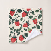 Erdbeere-Muster Badhandtuch Set (Waschlappen)