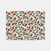 Erdbeere-Muster Fleecedecke (Vorderseite (Horizontal))