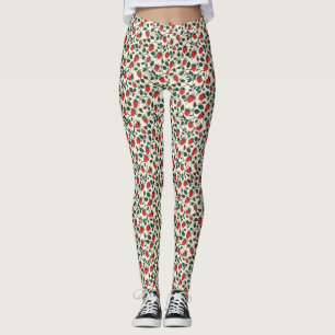 Erdbeere-Muster Leggings