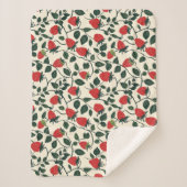 Erdbeere-Muster Sherpadecke (Vorderseite)