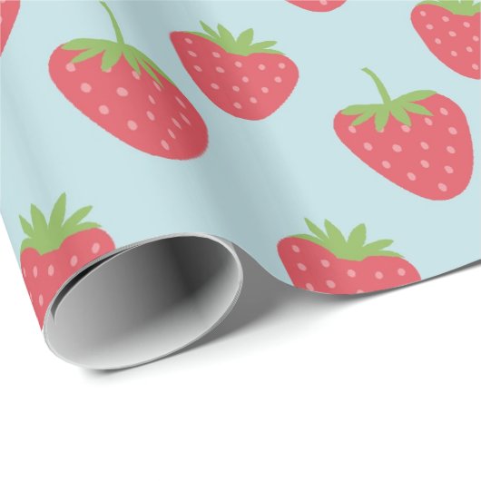 Erdbeere Musterfruchtpapier Geschenkpapier (Rolleneckpunkt)