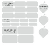 Erdbeere Namensaufkleber – 24er Set Aufkleber