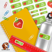 Erdbeere Namensaufkleber – 24er Set Aufkleber