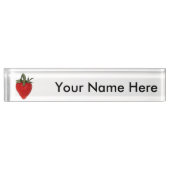 Erdbeere Namensplakette (Vorderseite)