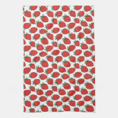 Erdbeere | Niedliche Einrichtung der Küche Geschirrtuch (Vertikal)