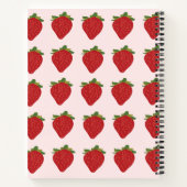 Erdbeere Niedliche Rezeptur Erdbeeren Notizblock (Rückseite)