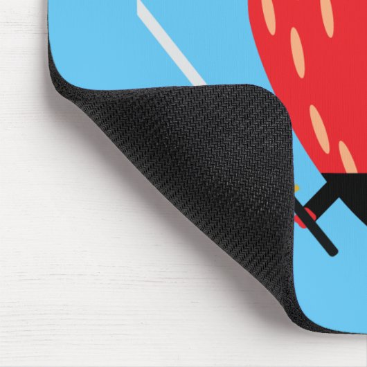 Erdbeere-Ninja Mousepad (Ecke)
