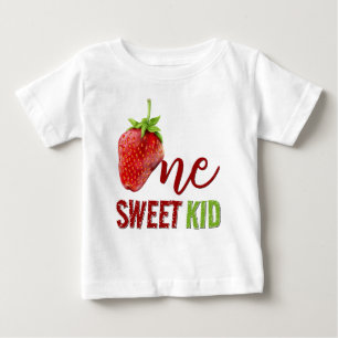 Erdbeere ONE Beere Erster Geburtstag Baby T-shirt