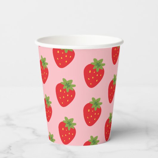 Erdbeere Pappbecher (Rückseite)