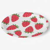 Erdbeere Pappteller (Schrägansicht)