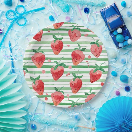 Erdbeere Pappteller (Party)