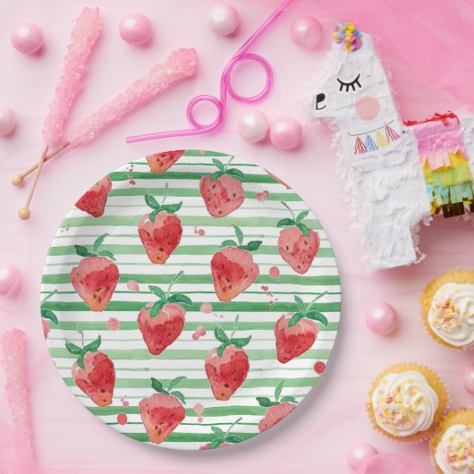 Erdbeere Pappteller (Party)