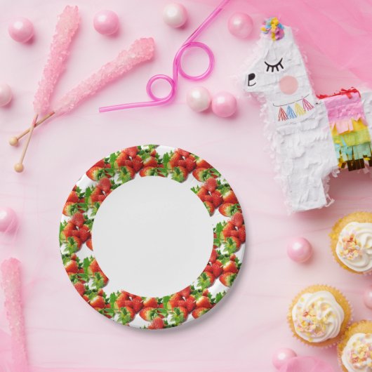 Erdbeere Pappteller (Party)