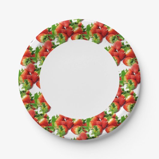 Erdbeere Pappteller (Vorderseite)